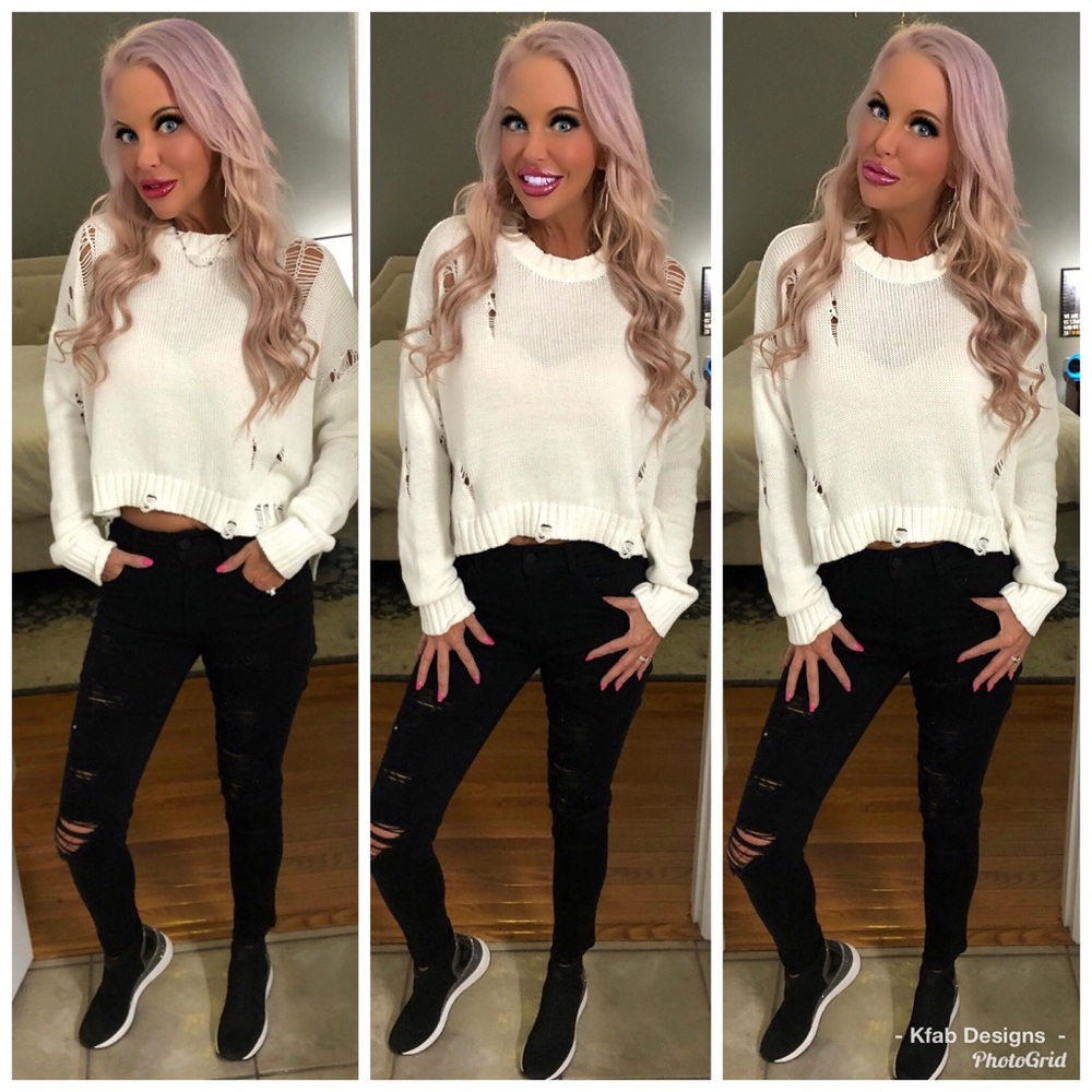 ❤️LAST 1! ⚡️Stretchy High Waist Distressed Jeans! - Picture 4 of 8